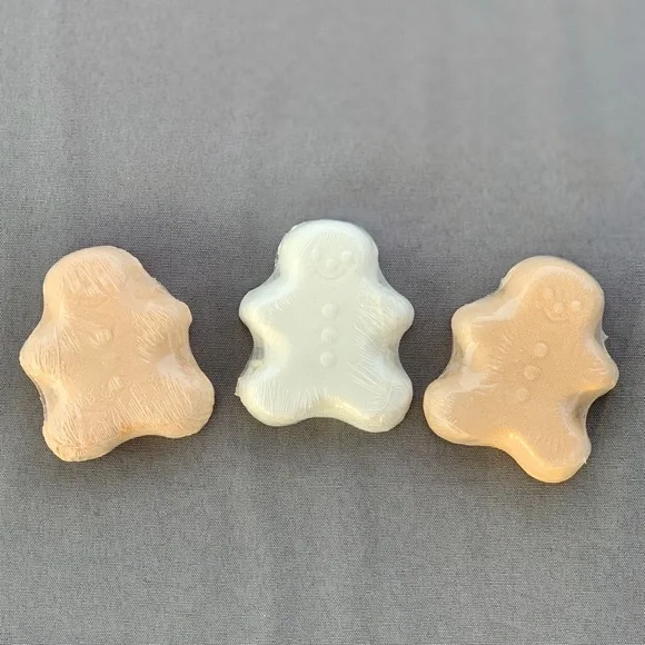 Gingerbread Man Shaped Bath Bombs ~ Set of 3