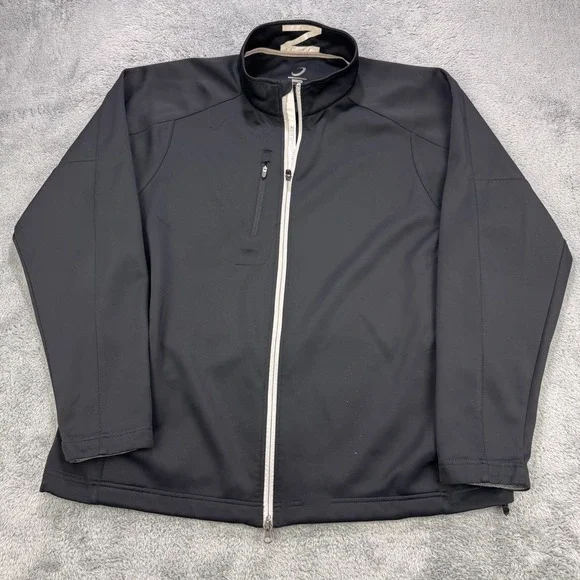 Zero Restriction Tour Series Jacket Men's 2XL Black Full Zip Windbreaker Golf