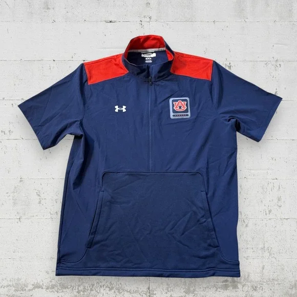 Auburn Tigers Team Issued Under Armour 1/2 Zip Pullover Storm S/S L Sammy Cohen
