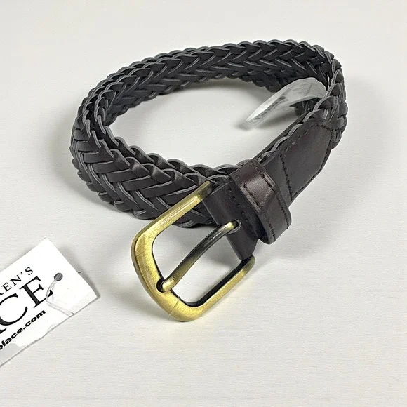 The‎ Children's Place Brown Braided Belt - Size 4-7 Kids Boys Girls