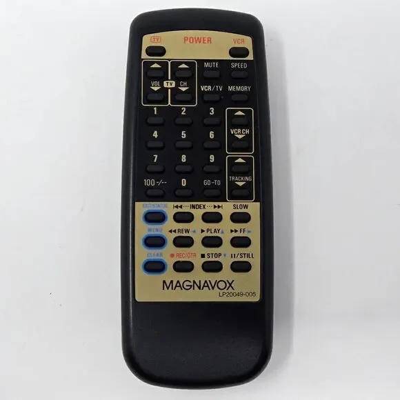 MAGNAVOX VCR VHS OEM REPLACEMENT REMOTE CONTROL LP20049-005 FOR VRU240
