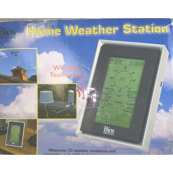 BIOS Wireless Home Weather Station Complete Kit Wind Rain Temp Sensor