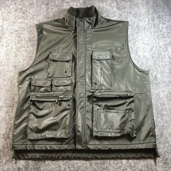 Common Man Vest Mens XL Utility Outdoor Multi‎ Pocket Field Fishing Jacket