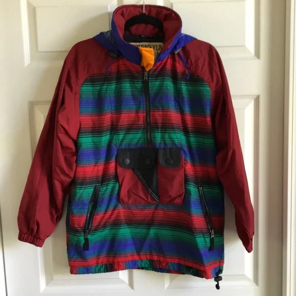 Obermeyer striped hooded pullover / size‎ S