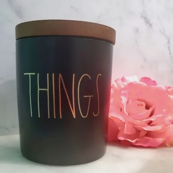 Rae Dunn Black & Gold Things Cannister