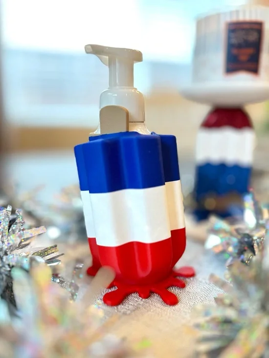 Patriotic Red, White, and Blue Popsicle Soap holder for Bath & Body Works