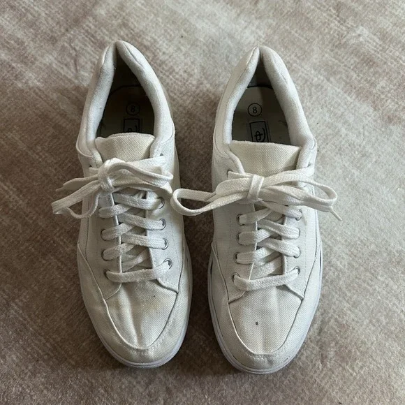 Disney Parks‎ And Resorts White Platform Sneakers Mickey Mouse Shoes Size 8