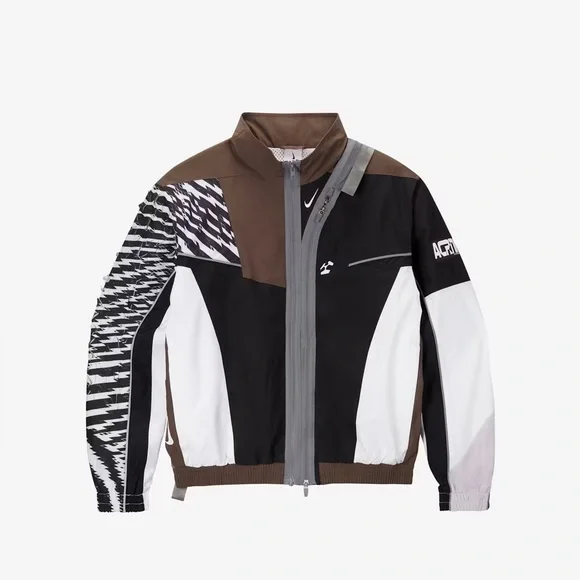 Men’s Nike x ACRONYM Crossover Woven Black and Brown Track Jacket Windbreaker