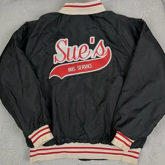Vintage Sue's Bus Service Jacket Transportation Coat‎ Size XL