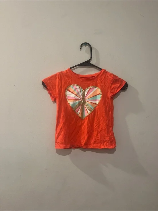 The Children's Place Orange Tee with Multicolor Heart