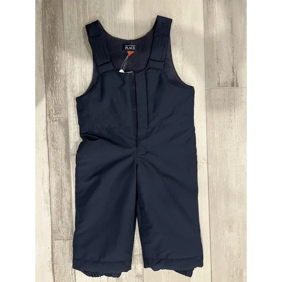 NWT The Children's Place Bib Snow Pants Overalls 18-24Navy Blue Adjustable Strap