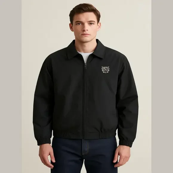 US Polo Assn Black Zip Up Jacket Logo Large