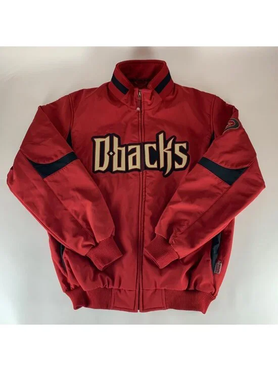 Arizona Diamondbacks MLB Red Majestic Therma Base Full Zip Jacket Mens Large