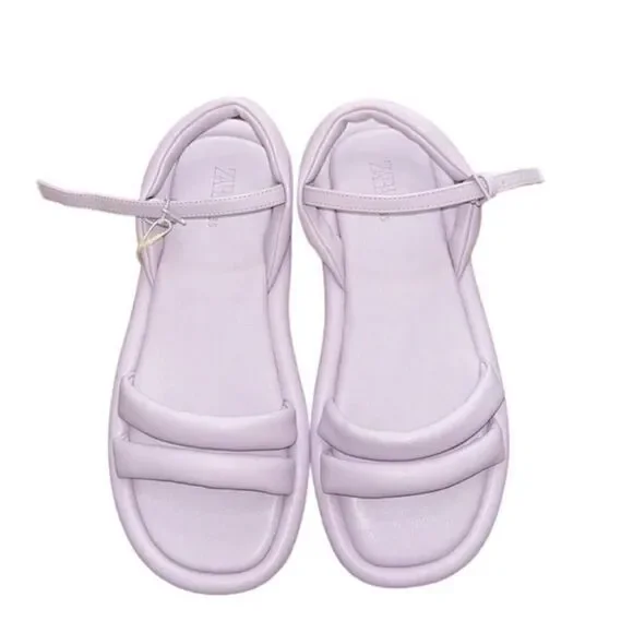 Zara Girls Lavender/Purple Sandals (Size 3.5)