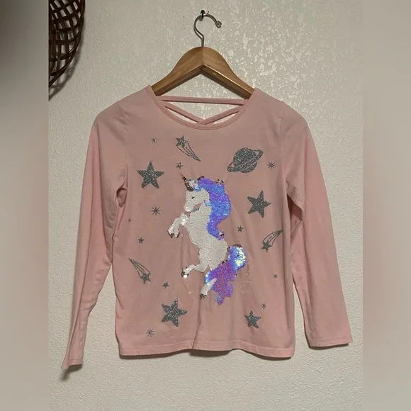 The Children's Place Girls Unicorn Long Sleeve Top Shirt