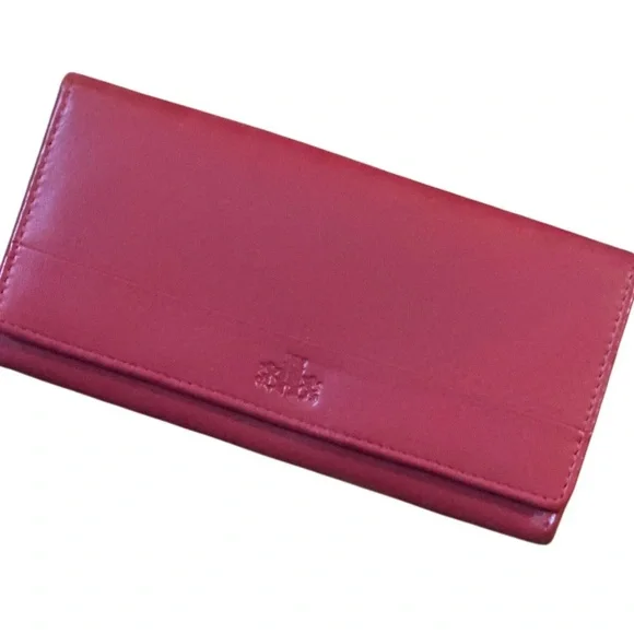 Women’s Firenze Red Leather Wallet Continental NWOT