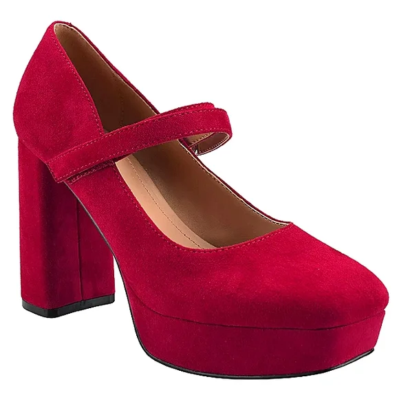 New w/o Box Marc Fisher Nicoly Faux Suede Platform Dress Heels Size 8.5