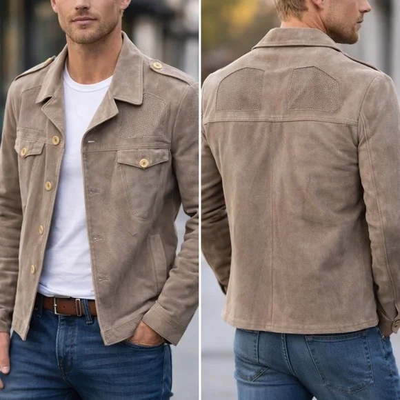 Vintage 1970s Suede Leather Jacket – Montreal Leather Garment, Made in Canada, L