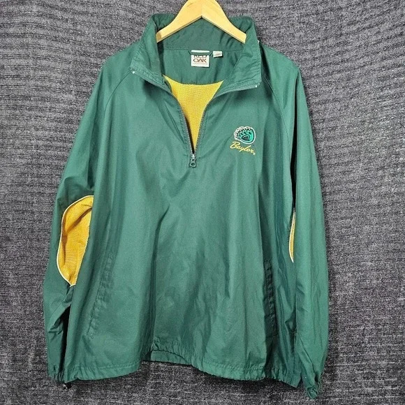 Baylor Bears Pullover Windbreaker Jacket Size XL KA Knights Apparel 1/4 Zip