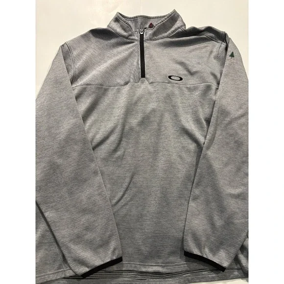 Oakley 1/4 Quarter Zip Pullover Mens Large Gray Athletic