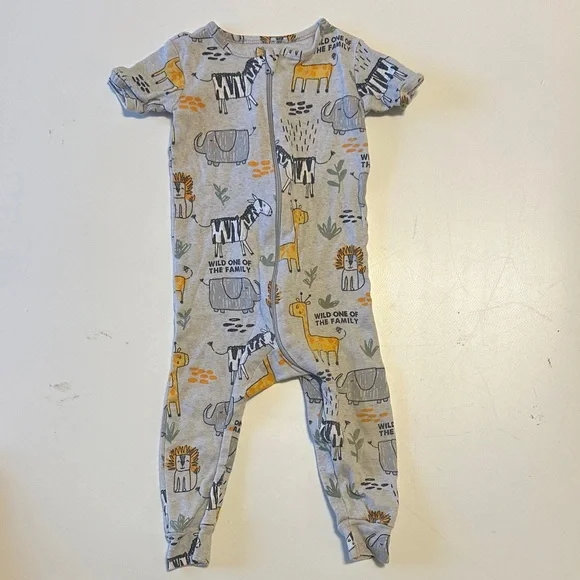 The Children's Place Gray Animal Print One-Piece