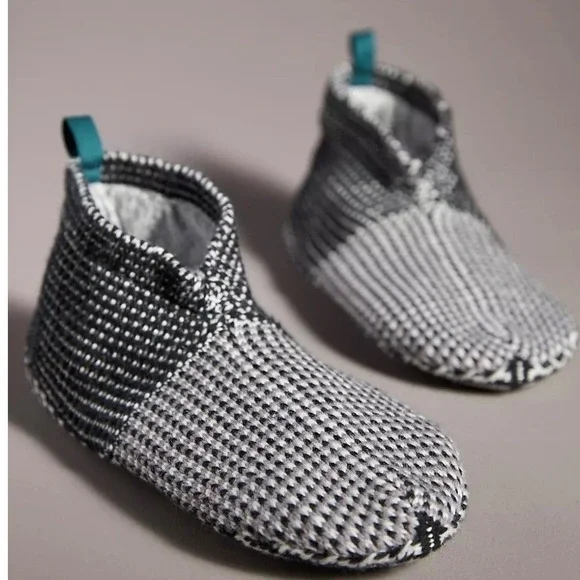 BOMBAS Gripper Slippers‎ Kids Kids Slipper Socks Gray House Shoe Youth Size 1-5