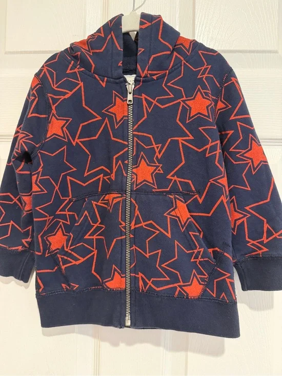 The Children's Place Star Print Zip Hoodie Jacket 3T