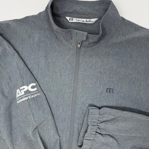 Travis Mathew‎ Road Soda Mens Golf Jacket Full Zip Gray Medium LOGO