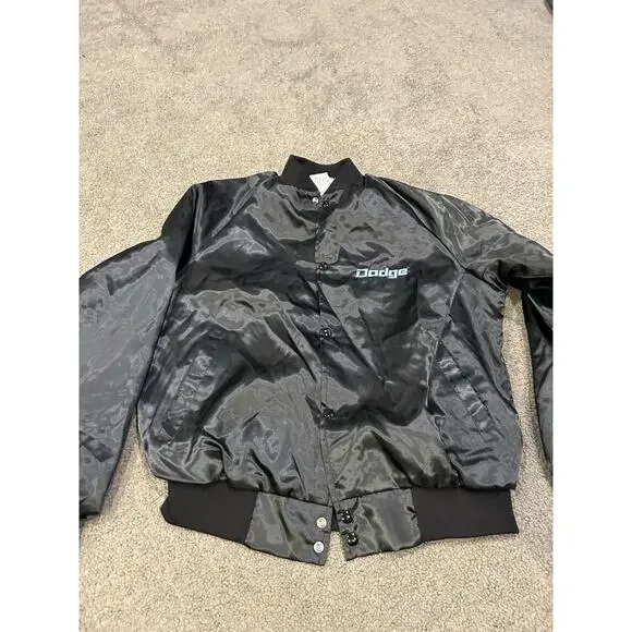 American Fit Dodge Charger Made In USA Bomber Jacket Men's Black Size‎ Medium