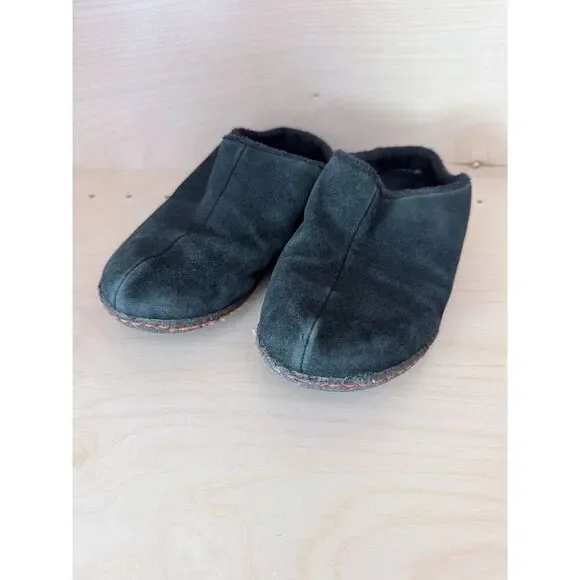 Sorel Youth Lanner Ridge II Leather Suede Slipper Fleece Moccasin Kids Size 2