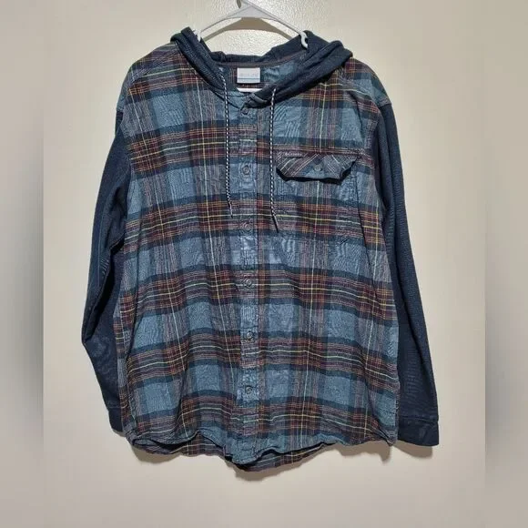 Columbia Blue and Yellow‎ Plaid Hoodie