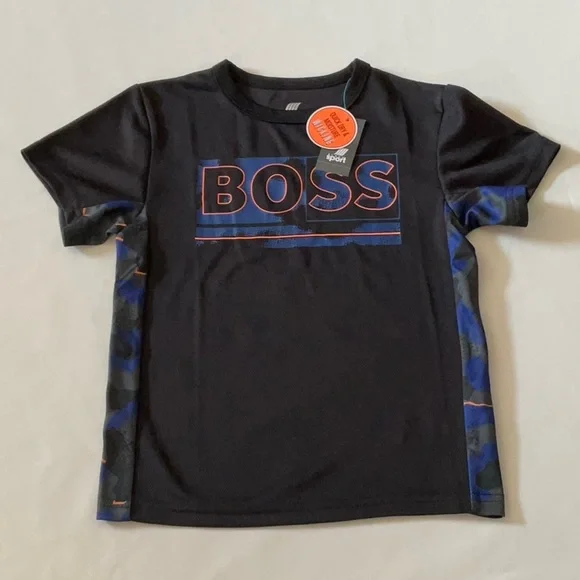 The children place toddlers kids graphic mesh performance top black siz…‎