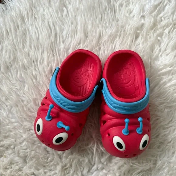 Kids Red Bug-Themed Shoes