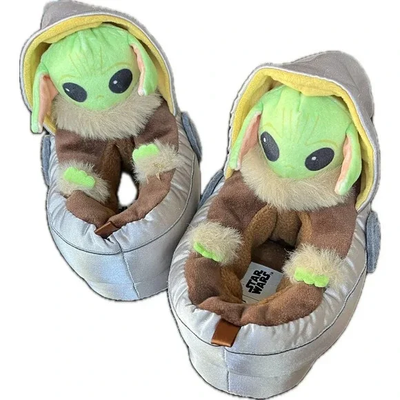 Gap Star Wars Mandalorian Yoda Grogu Toddler Slippers Size S (5/6)