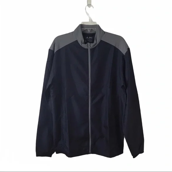 Men's Adidas Navy Golf Club Windbreaker Jacket NWT