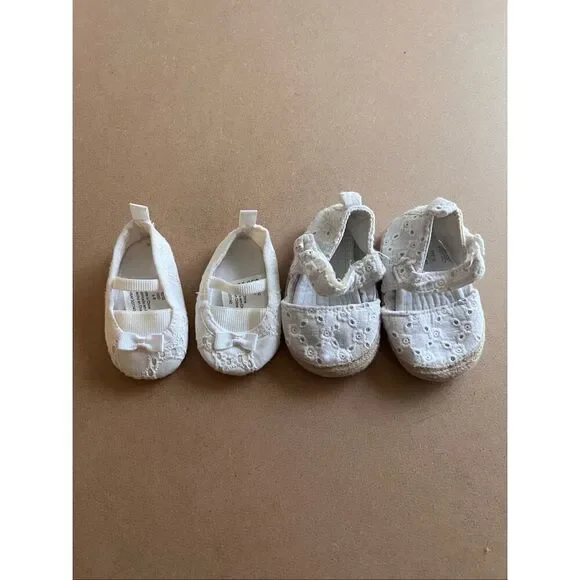 H&M and Carters Baby embroidered shoes size