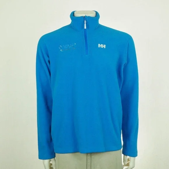 Helly Hansen Daybreaker Fleece Pullover Jacket Mens Large Blue Ski Vail 1/4-Zip