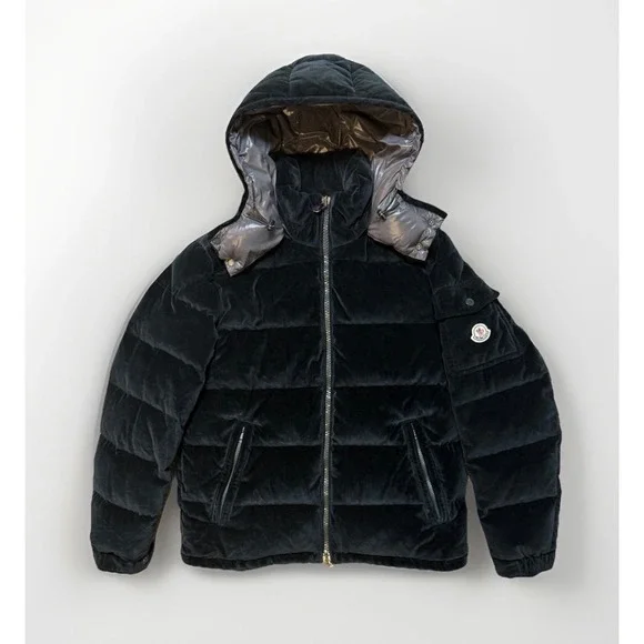 Moncler May Velvet Down Jacket Black Size L (3)