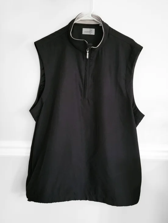 Ashworth Black Golfing Vest Mens Size Large
