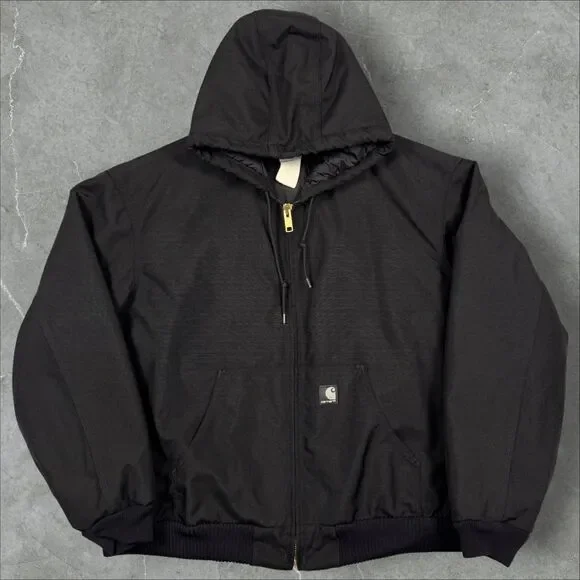 Vintage Carhartt J133 BLK Artic Yukon Extremes Nylon Active Jacket Black Tag 2XL