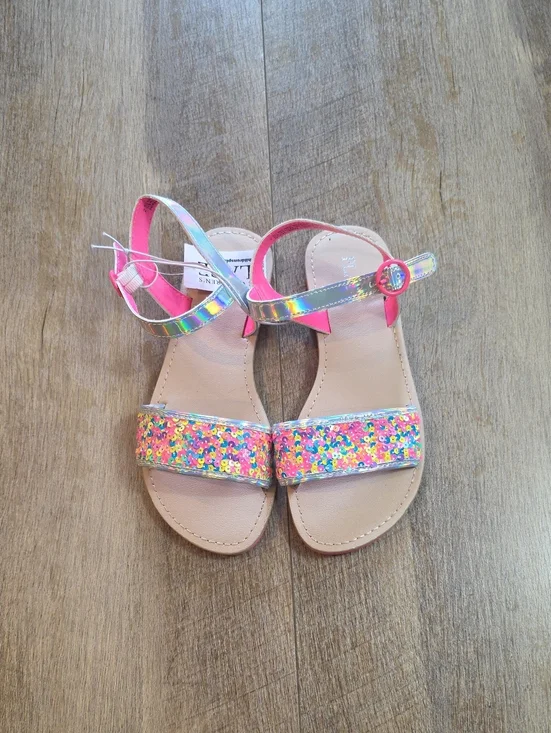 The Children's Place - Pink Sequin Girls' Sandals. Size 2. NWT