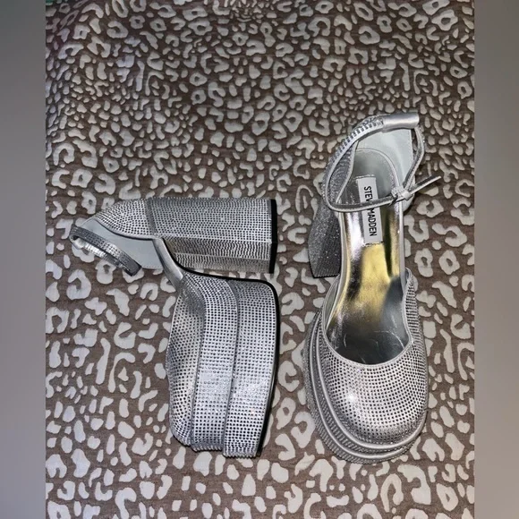 Steve Madden Charlize-R Rhinestone platform heels