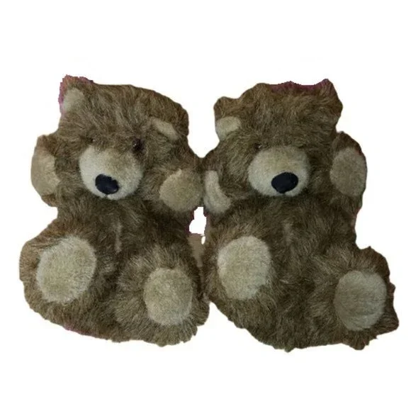 SOUND MATES TEDDY BEAR SLIPPERS SIZE M (2-3)