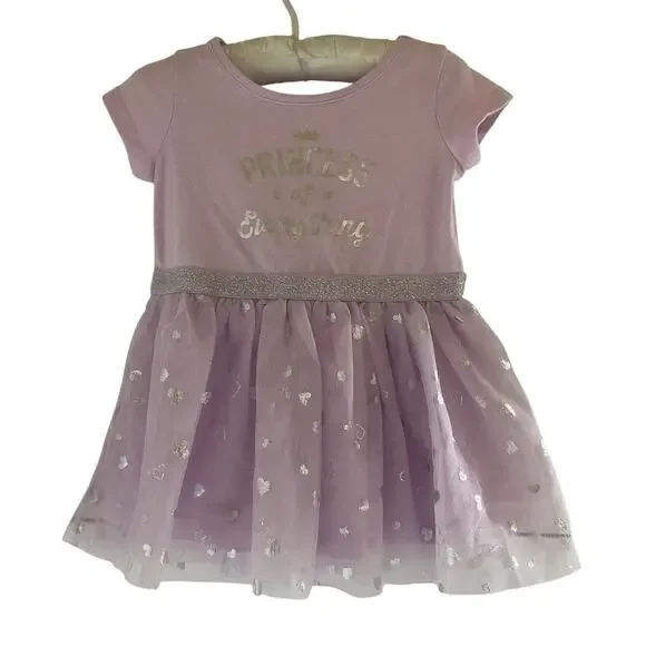 The Children’s Place Toddler Girls Princess Tulle Dress Pink 12- 18M