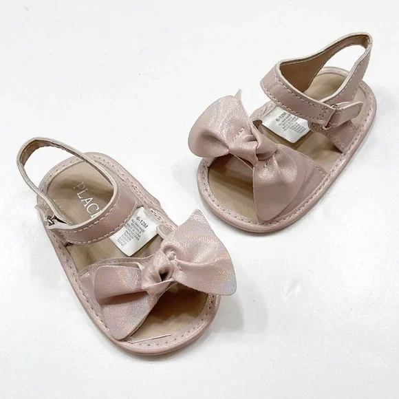 The Children's Place baby girls pink bow sandals