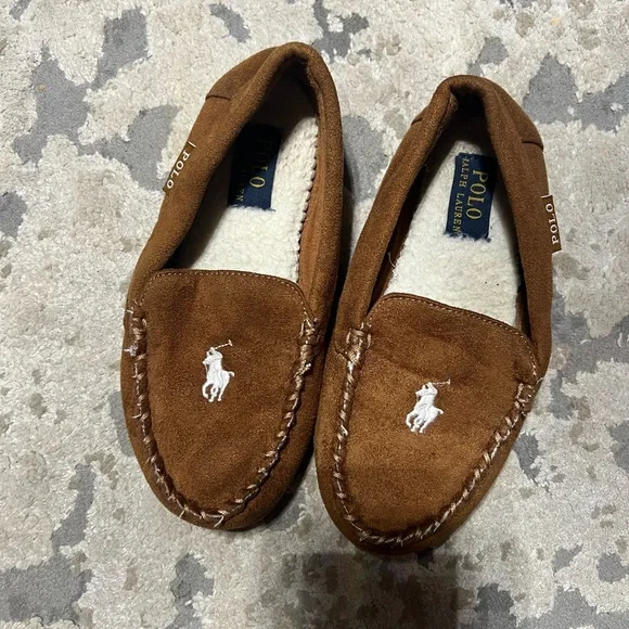 Polo‎ by Ralph Lauren Kids  Brown Suede Loafers size 2