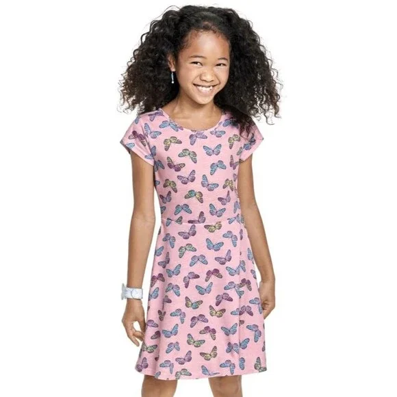 The Children’s Place Girls Print Everyday Dress Multicolor Size XXL NWT