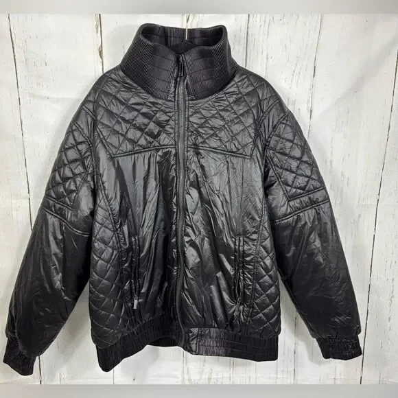 NWT Forever 21 Men's Black Quilted Zip Jacket Puffer Lightweight