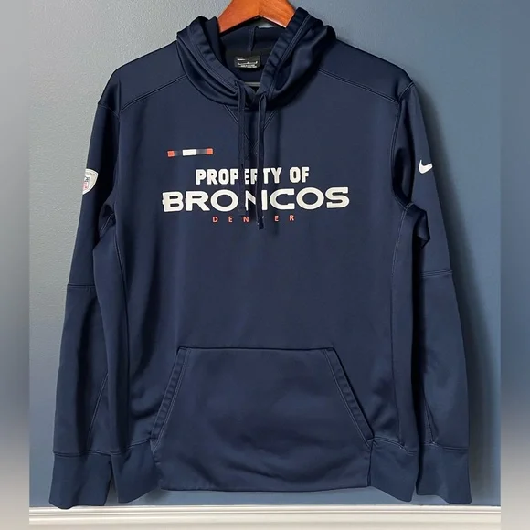 NFL Denver Broncos Nike Pullover Hoodie Sweatshirt size Large