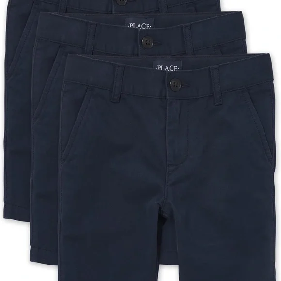 Bundle Of Three The Children's Place Navy Blue Chino Boys Shorts Boys Size 5 NWT